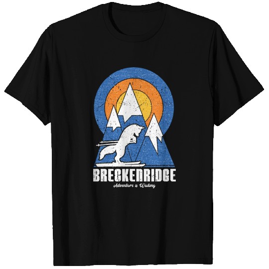 Retro Breckenridge Ski White Fox T Shirts