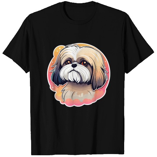 Shih Tzu Dog Illustration T Shirts