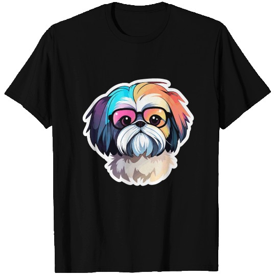 Shih Tzu Dog Illustration T Shirts