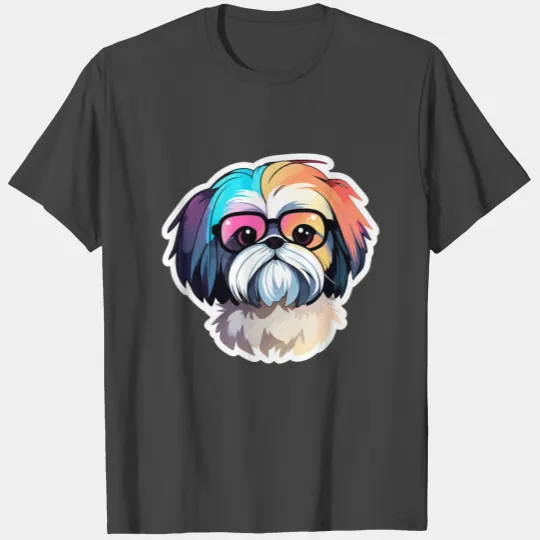 Shih Tzu Dog Illustration T Shirts