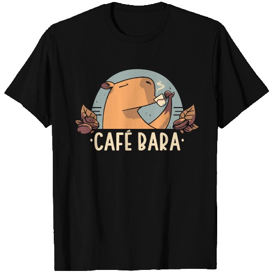 CafeBara Cute Coffee Capybara T Shirts