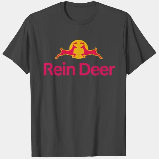 ReinDeer Parody Logo Red Beverage Energy Xmas Joke T Shirts
