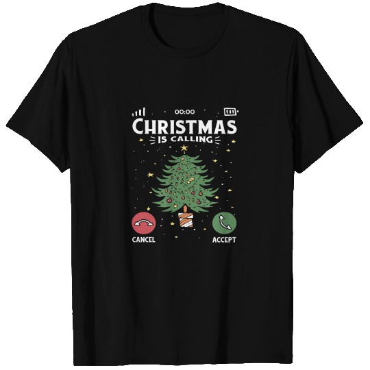 Festive Call to Joy Christmas Tree Humor T Shirts