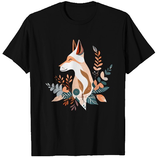 Boho Wolf Design T Shirts