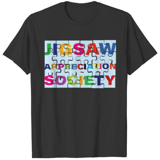 Jigsaw Puzzles Lover Appreciation Society Funny T Shirts
