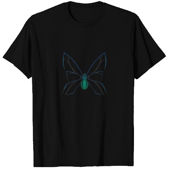 Butterfly + Spider + Back of a women T Shirts