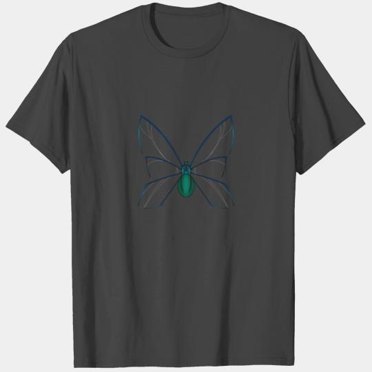 Butterfly + Spider + Back of a women T Shirts