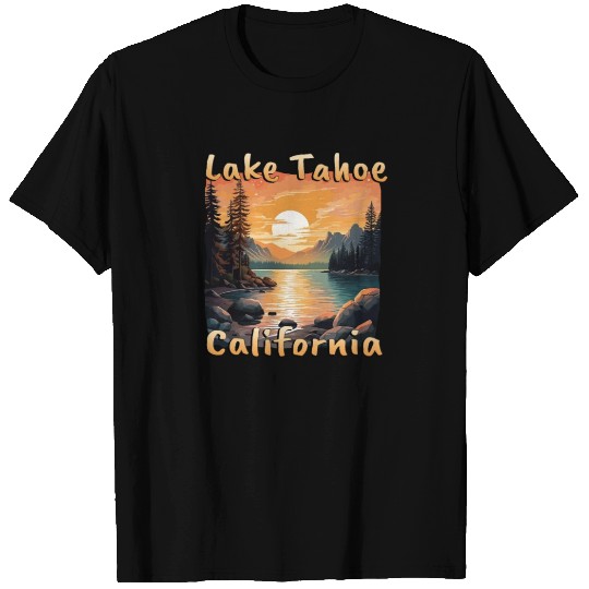 Lake Tahoe California Nevada USA Vacation Camping T Shirts