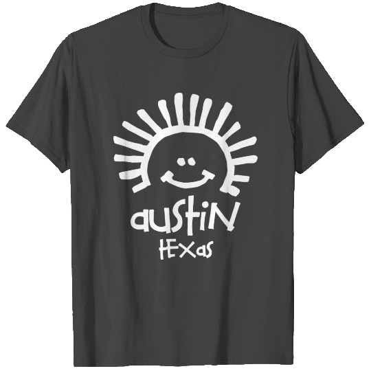 Austin Texas Sun Smiley Face Souvenirs Gifts T Shirts