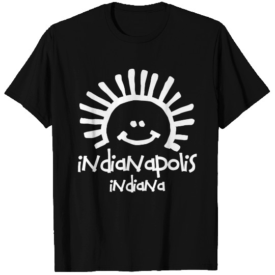 Indianapolis Indiana Sun Smiley Face Souvenirs T Shirts