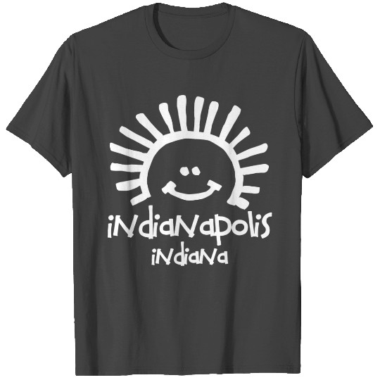 Indianapolis Indiana Sun Smiley Face Souvenirs T Shirts