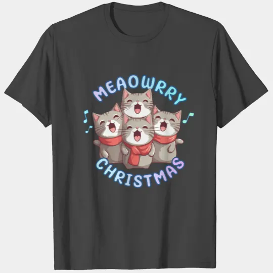 Christmas Kittens sing lovely Christmas song T Shirts