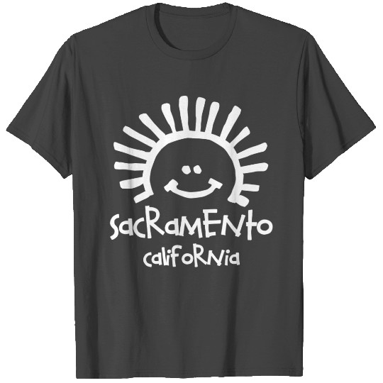 Sacramento California Sun Sunshine Smiley Face T Shirts