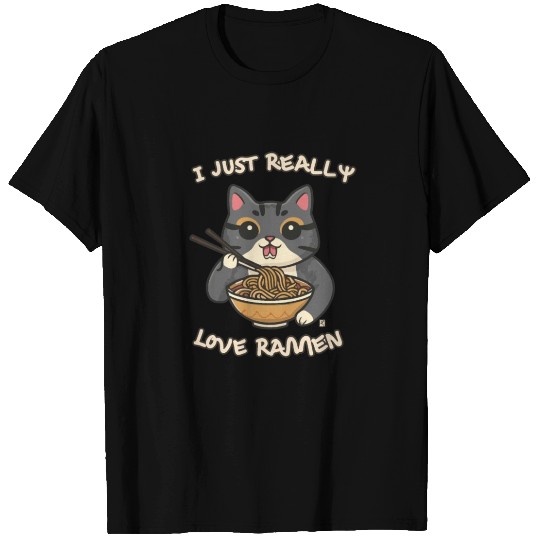 I just really love ramen cat T Shirts