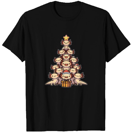 Axolotl Christmas Tree Merry Christmas T Shirts