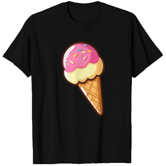 Ice Cream Vanilla strawberry T Shirts