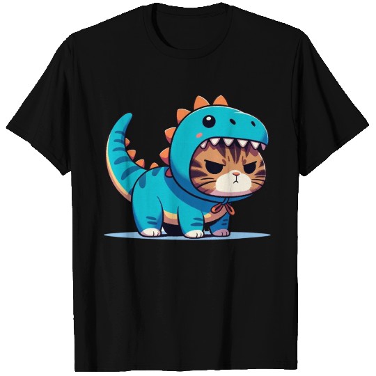Grumpy Cat in Velociraptor Costume T Shirts