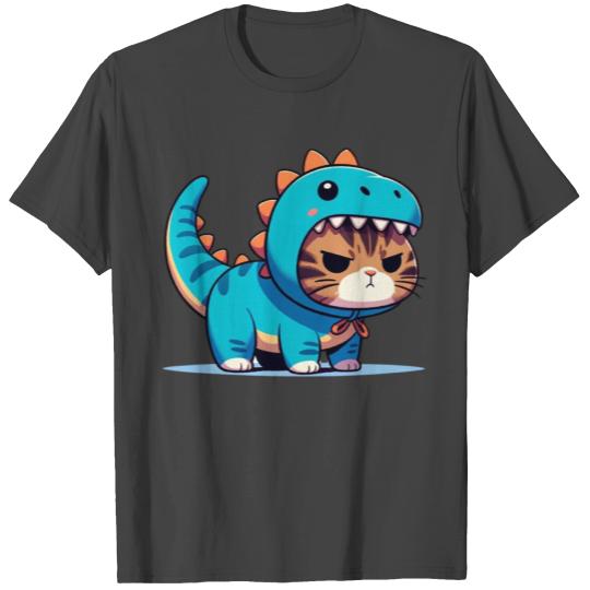 Grumpy Cat in Velociraptor Costume T Shirts
