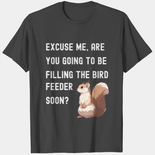 Bird Feeder Squirrel T Shirts
