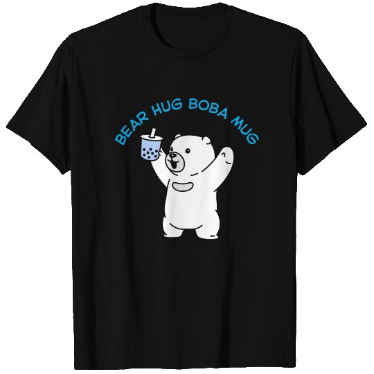 Bear Hug Boba Mug Best Couple Cute Animal Milk Tea T Shirts