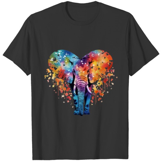 tie dye animal love elephant T Shirts