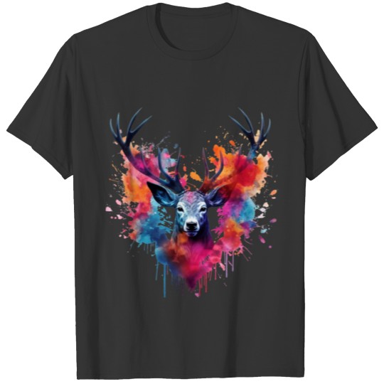 tie dye animal love reindeer T Shirts