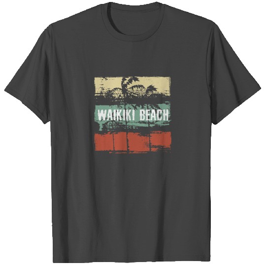 Waikiki Beach Oahu Hawaii Artistic Vacation T Shirts