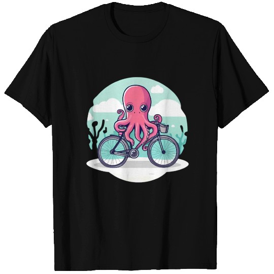 Marine life with smart octopus T Shirts