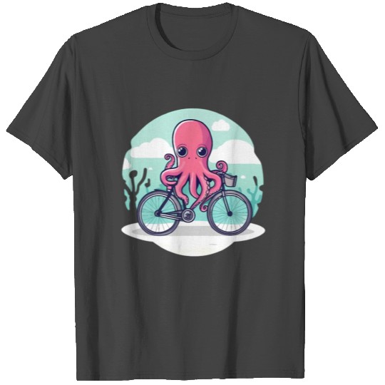 Marine life with smart octopus T Shirts
