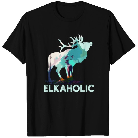 Elk Hunting Elkaholic Hunters T Shirts