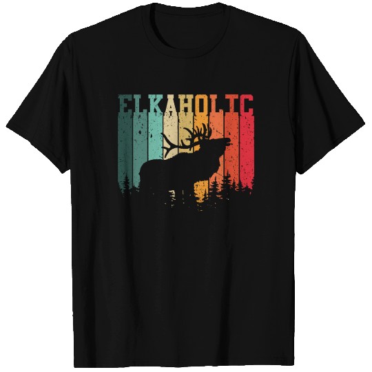 Elk Hunting Elkaholic Hunters T Shirts