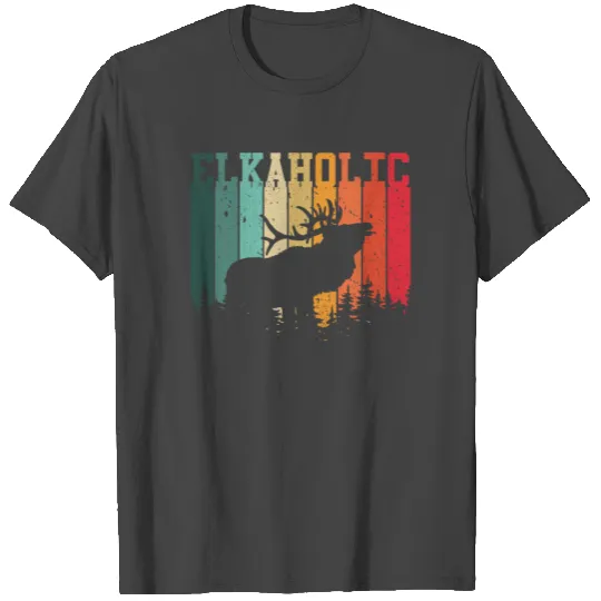 Elk Hunting Elkaholic Hunters T Shirts