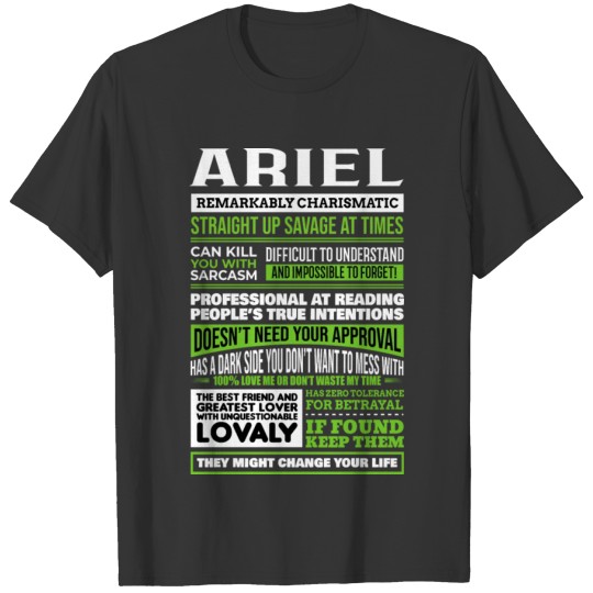 Ariel Girl Name Definition T Shirts