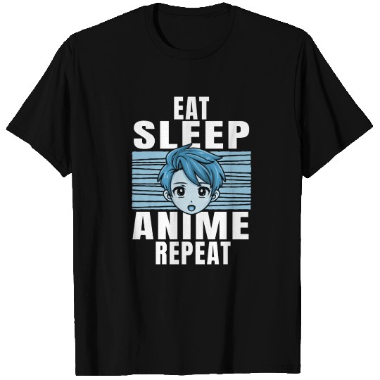 Eat Sleep anime repeat T Shirts