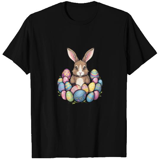 Easter Bunny Rabbit Colorful Eggs Easter Egg Hunt T Shirts