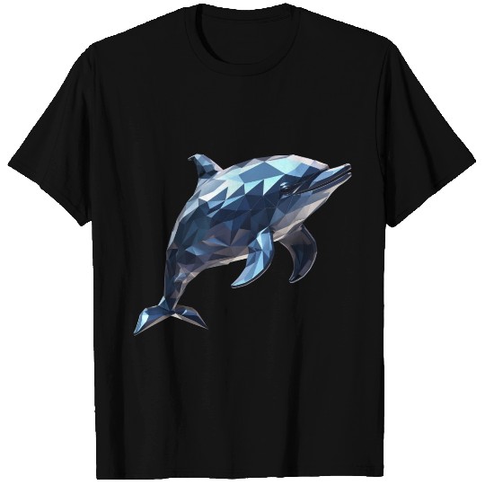 Geometric Style Dolphin T Shirts