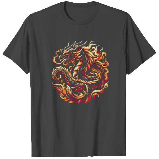 Dragon Fire Chinese Dragon Zodiac Symbol T Shirts