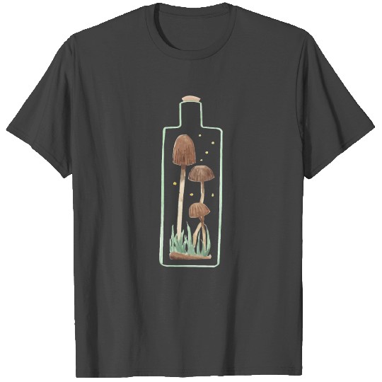 Mushroom and Firefly Terrarium T Shirts