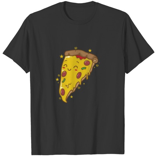 Pizza is happy Italian T Shirts