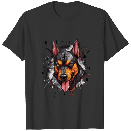 Doberman head symbol dog T Shirts