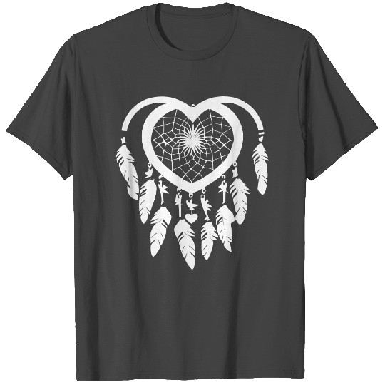 Heart Full Dreamcatcher Design Vector One Color T Shirts