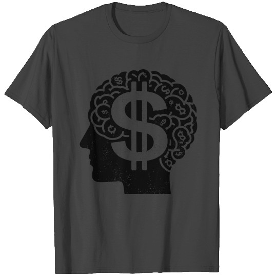 Dollar cash money symbol brain mindset 3 T Shirts