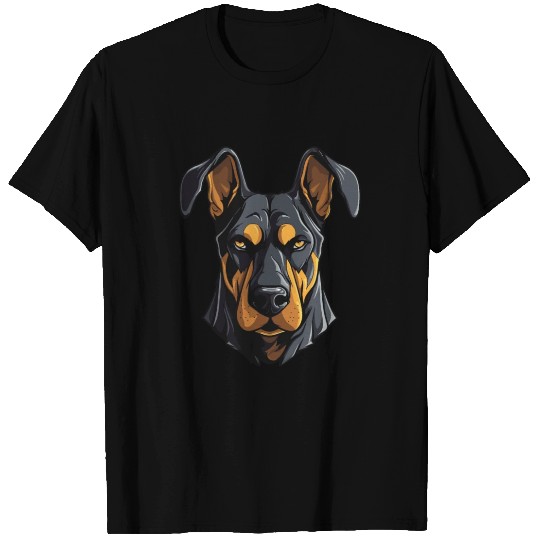 Doberman dog head T Shirts