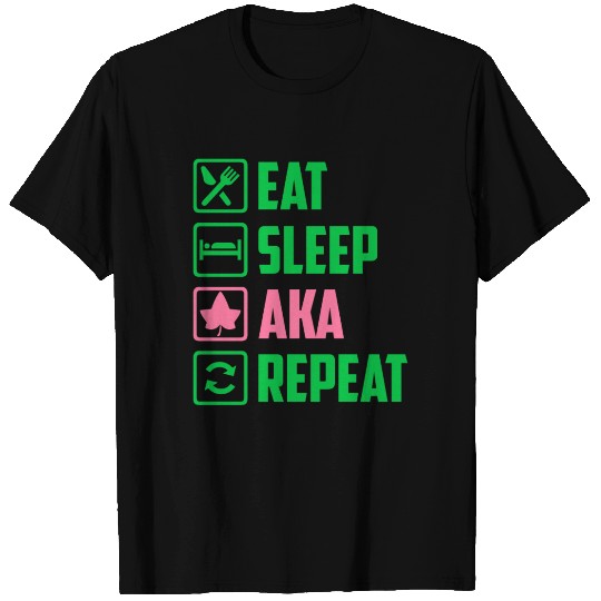 Eat Sleep AKA Repeat Alpha Kappa Alpha Womens Gift T Shirts