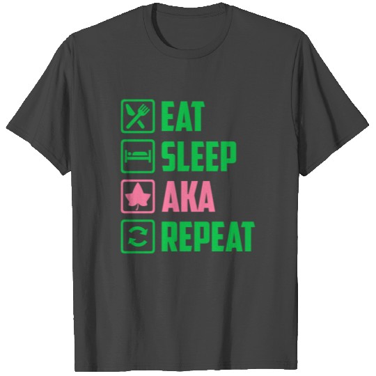 Eat Sleep AKA Repeat Alpha Kappa Alpha Womens Gift T Shirts