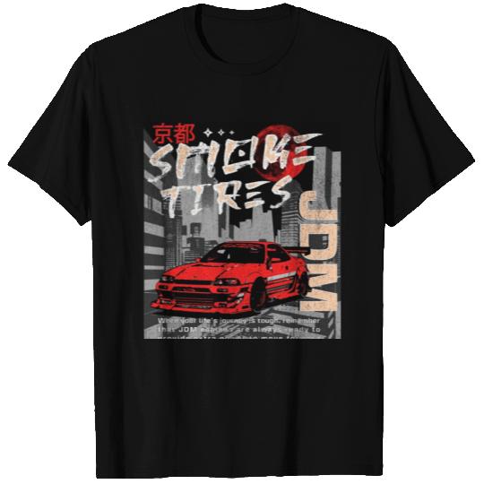 Smoke tires,drift racing japanese car T Shirts