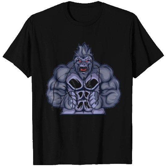 Retro Style Vintage Gorilla Silhouette 70s Primate T Shirts