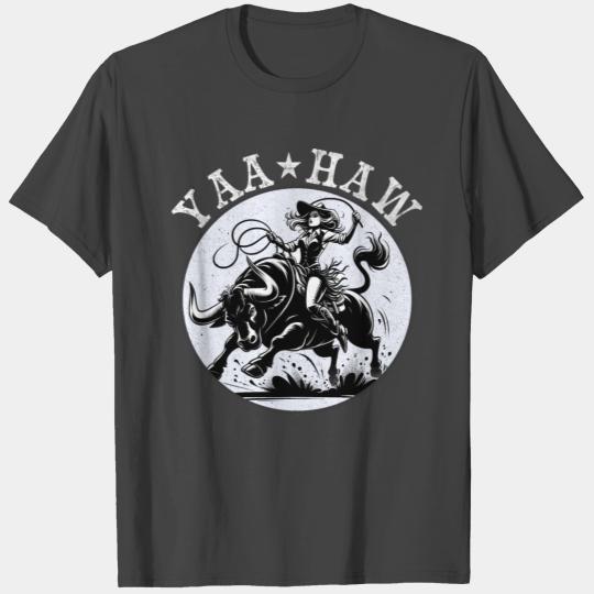 Yeehaw Howdy Girl Riding T Shirts