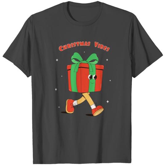 Retro Christmas Sublimation Gift Box T Shirts