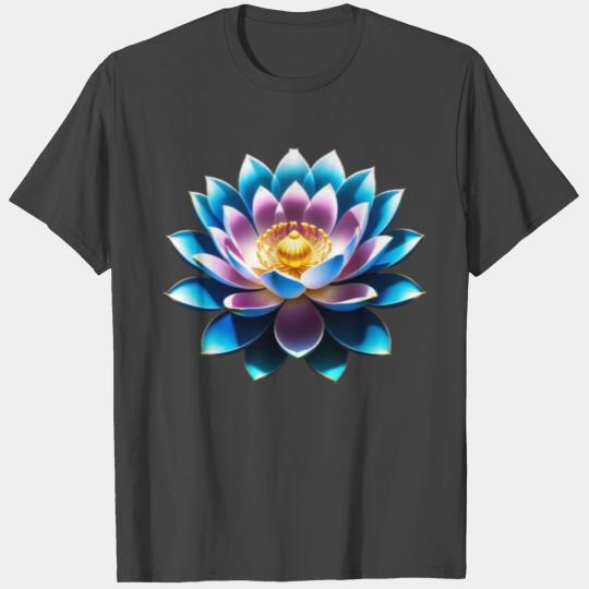 blue winter Lotus Blossom T Shirts